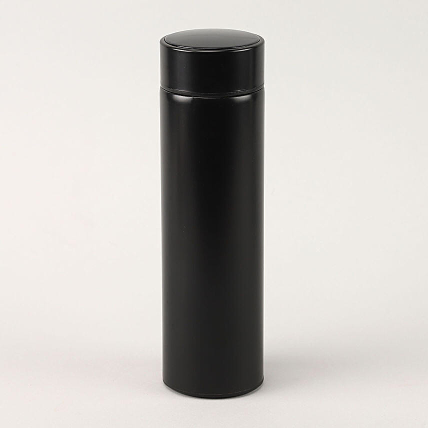 Personalised LED Black Temperature Bottle