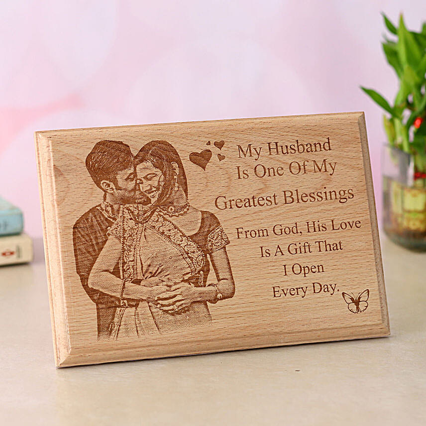 Personalised wooden frame with image