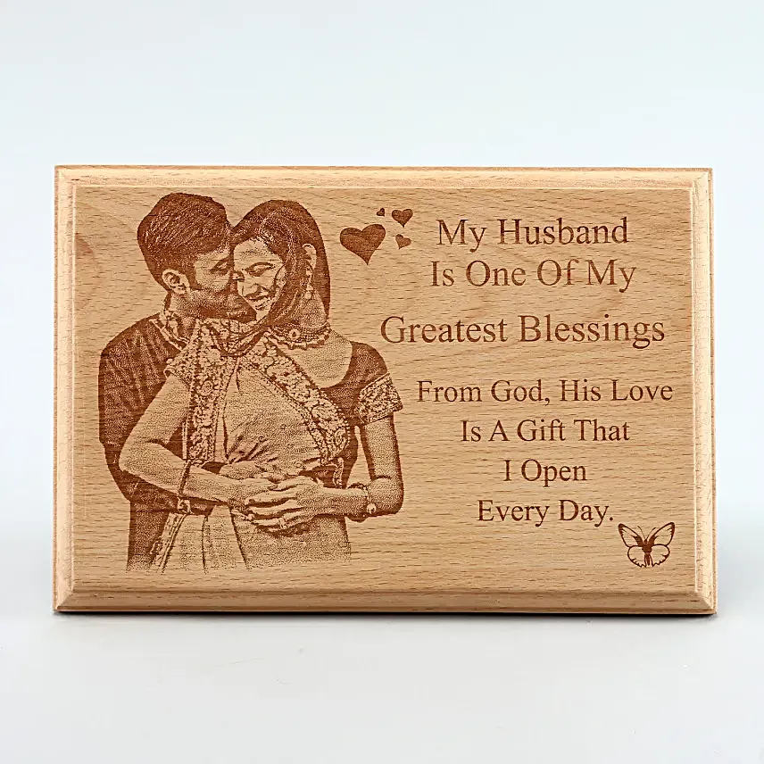 Personalised wooden frame with image