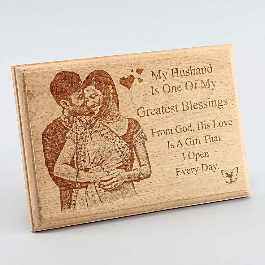 Personalised wooden frame with image