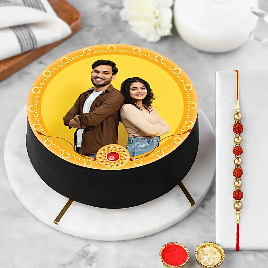 Rakhi N Personalised Cake Celebration Combo Half Kg