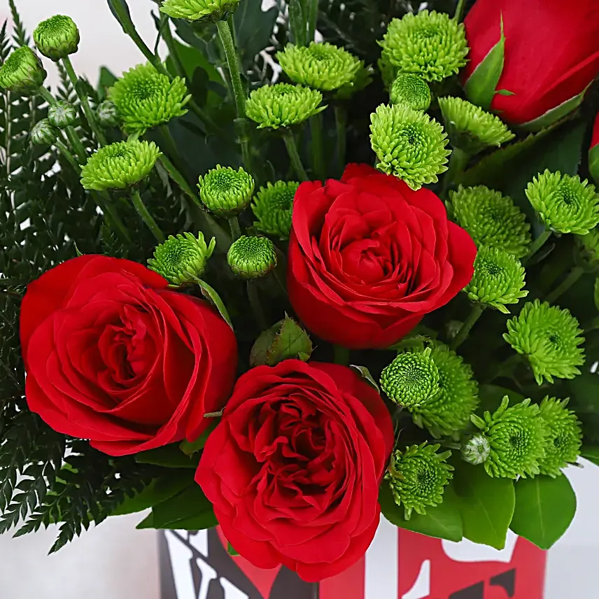 Red Rose Love Vase