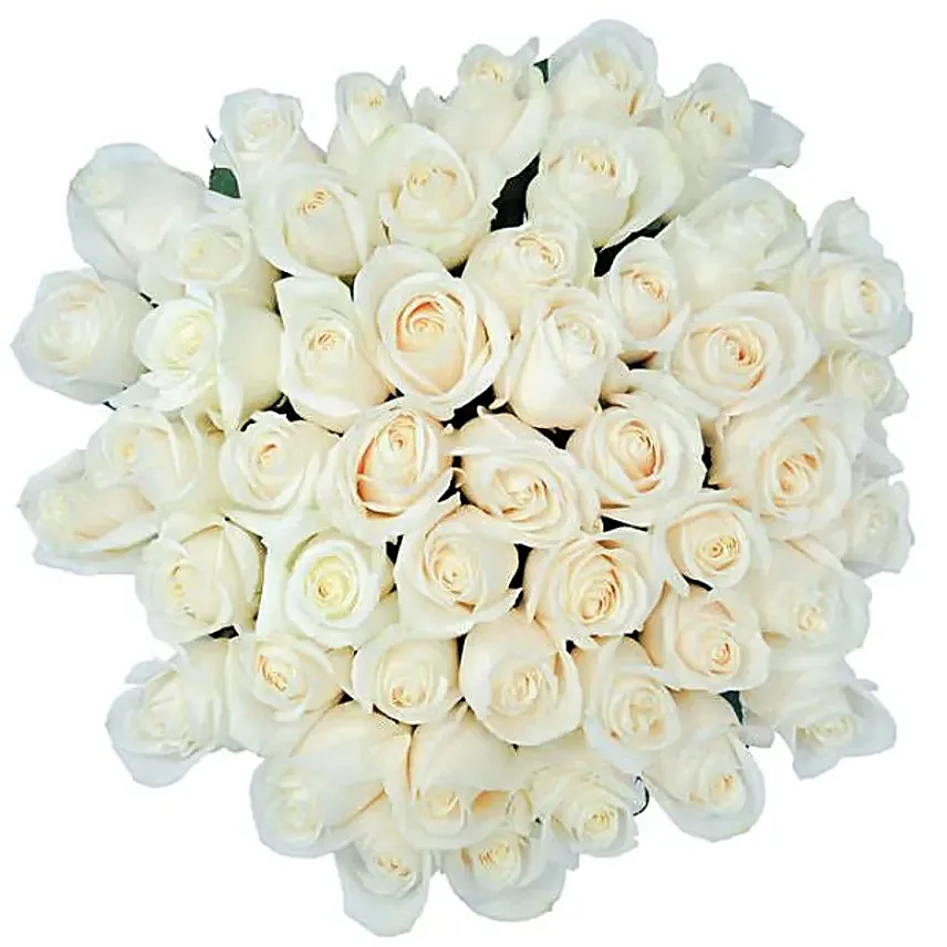 Serene White Roses Bouquet