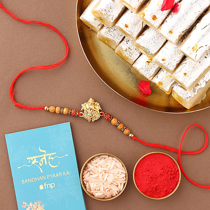 Sneh Bal Krishna Rakhi N Kaju Roll Combo