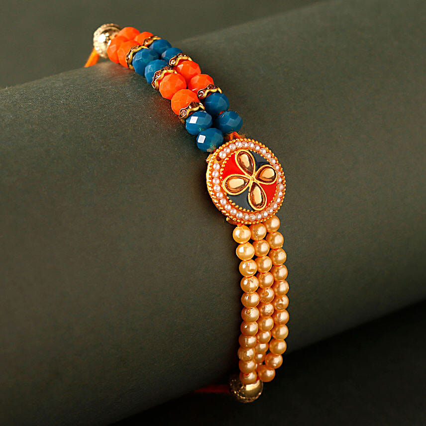 Sneh Designer Beads Rakhi & Cashews