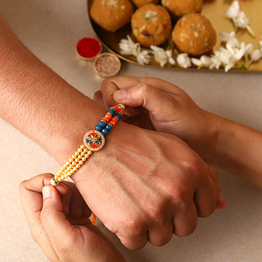 Sneh Designer Beads Rakhi & Cashews