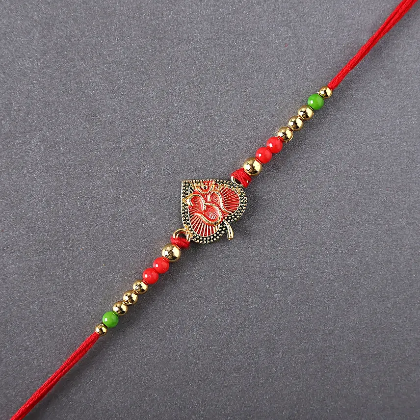 Sneh Exclusive Om Leaf Rakhi