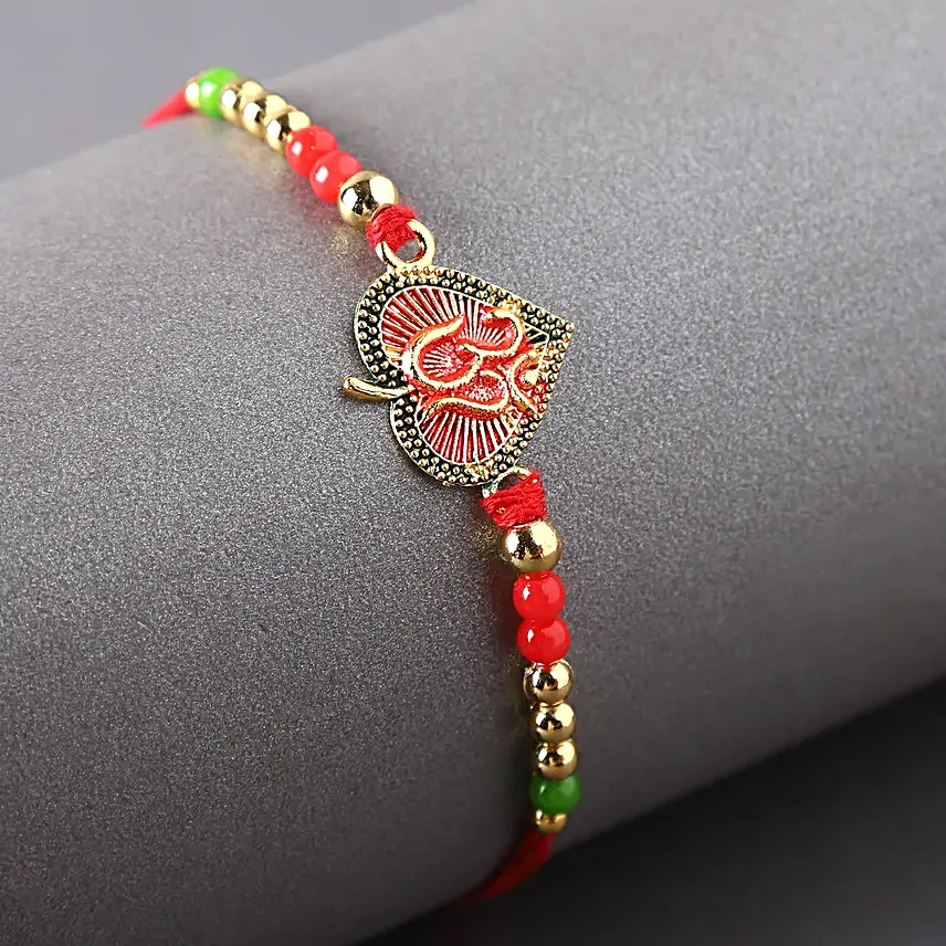 Sneh Exclusive Om Leaf Rakhi