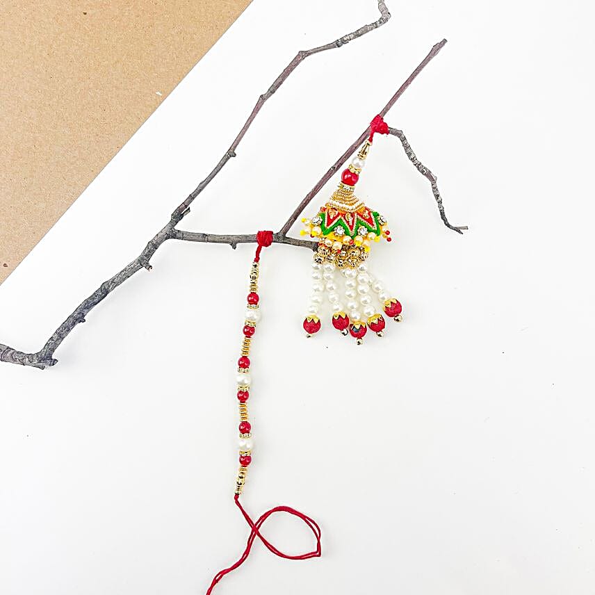Sneh Pearly Bhaiya Bhabhi Rakhi Set In Tin Box