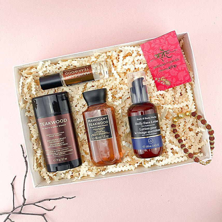 Sneh Rudraksha Beads Rakhi N Grooming Set