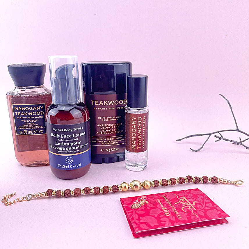 Sneh Rudraksha Beads Rakhi N Grooming Set