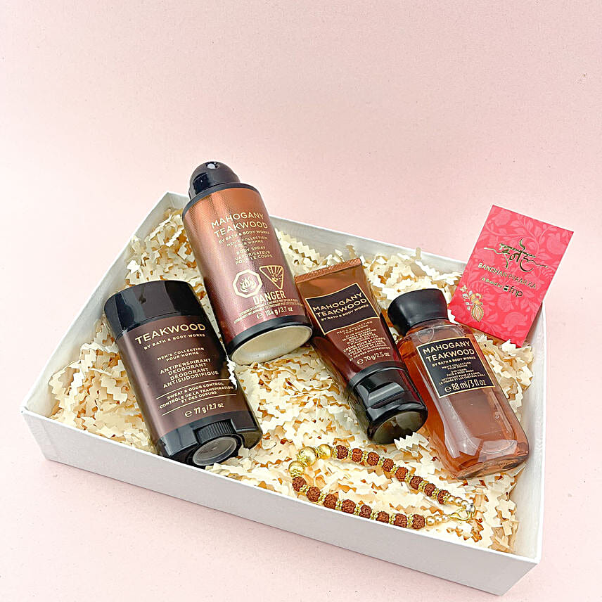 Sneh Rudraksha Beads Rakhi N Premium Grooming Set