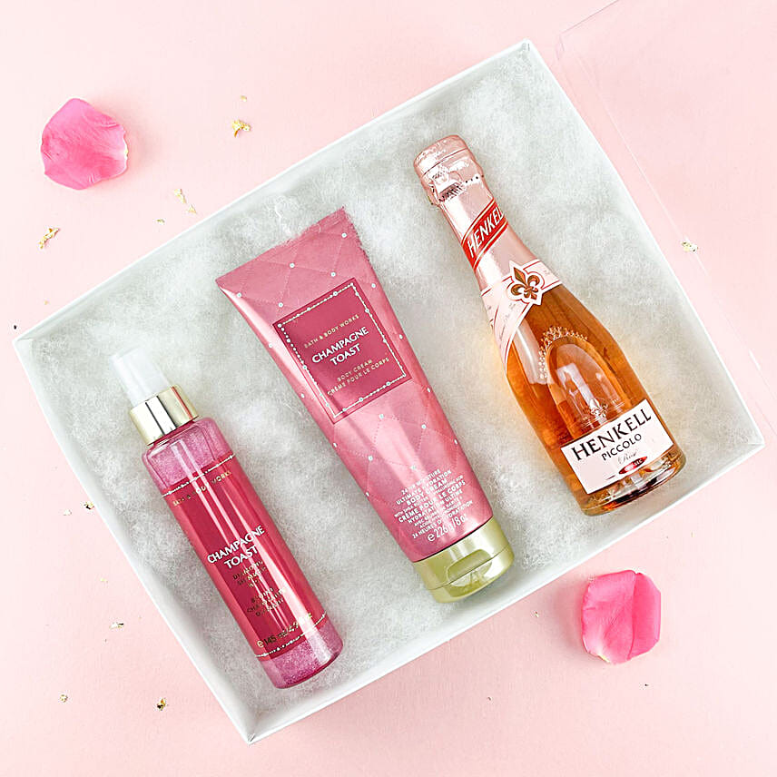 Sparkling Wine N Champagne Toast Bodycare Kit For Sister