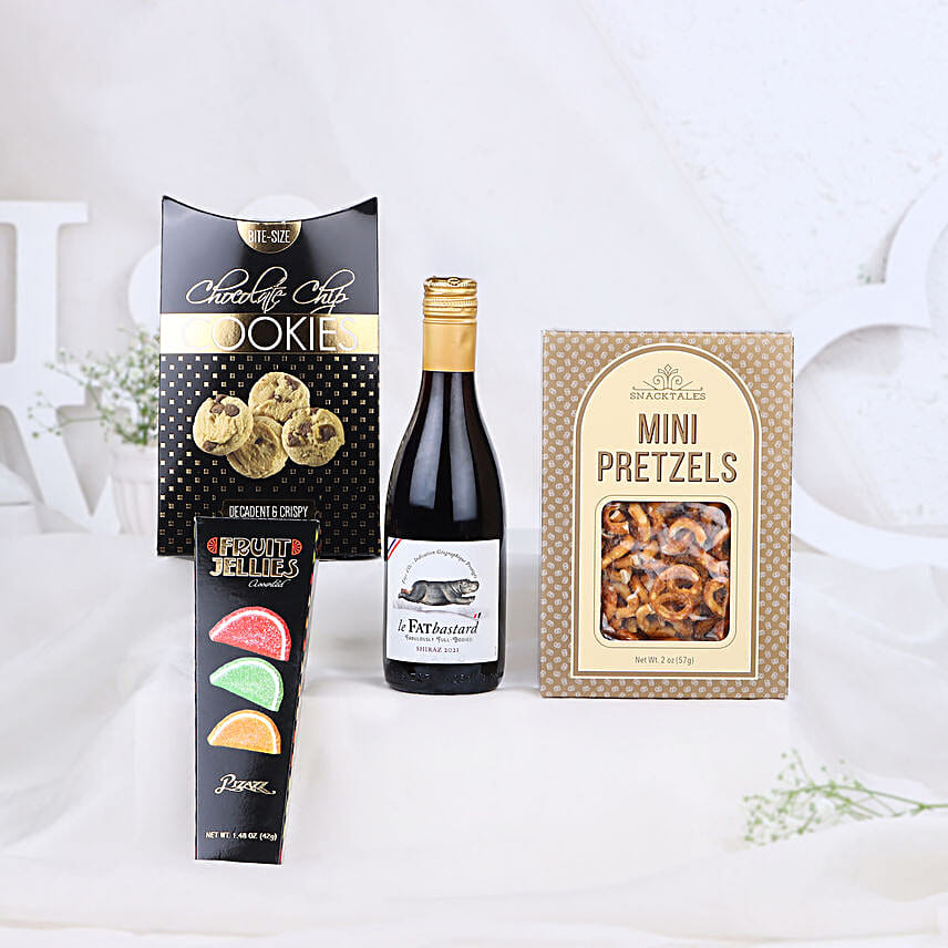 Valentine Romance Wine N Cookies Combo