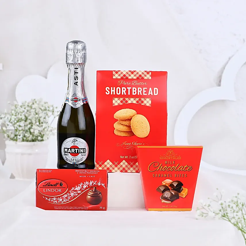 Valentine Special Wine N Sweets Gift Bundle