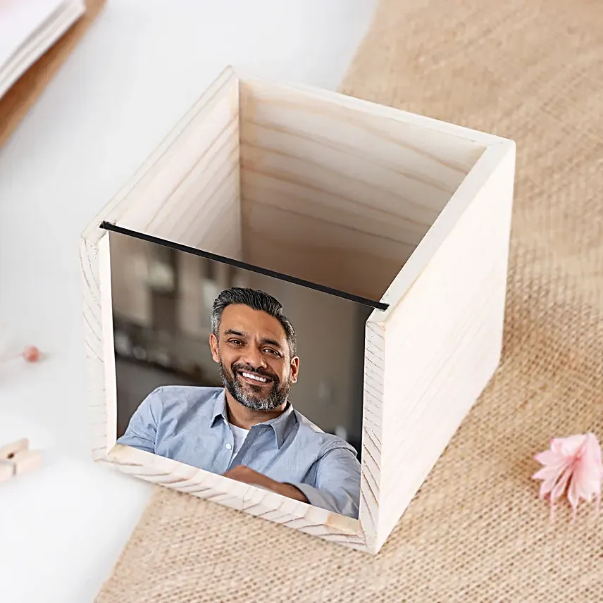 Wooden Personalised Pen Stand