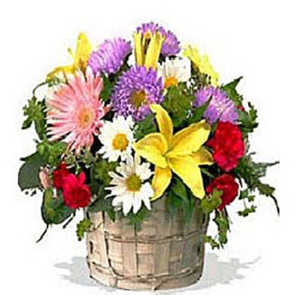 Eternal Basket:Send Mixed Flowers to Canada