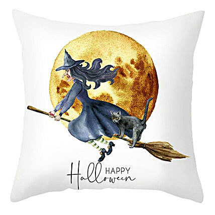 Happy Halloween Witch Cushion