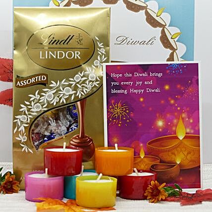 Lindt And Scented Candles Combo With Card