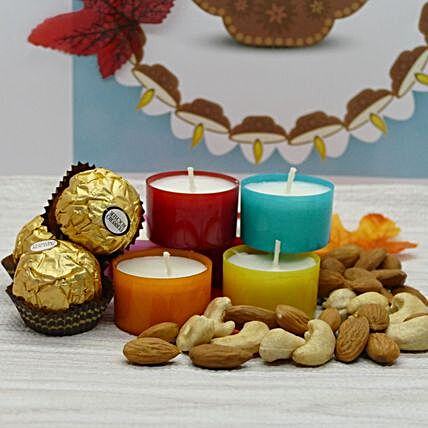 Chocolates Dry Fruit And Candle Combo