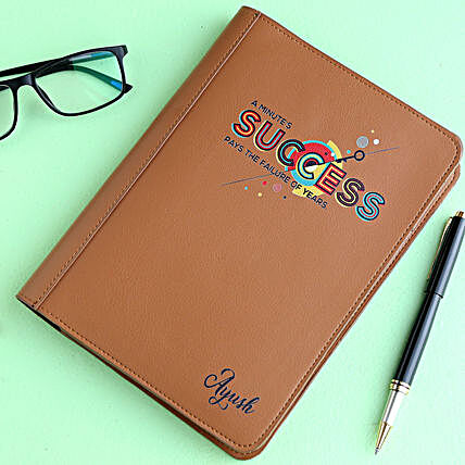 Personalised Leather Cover Notebook:Personalised Gifts Canada