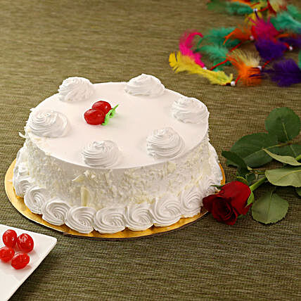 Vanilla Cake N Rose