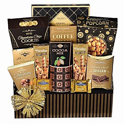 Luxurious Snacks Gift Basket:Send Grandparents Day Gifts to Canada