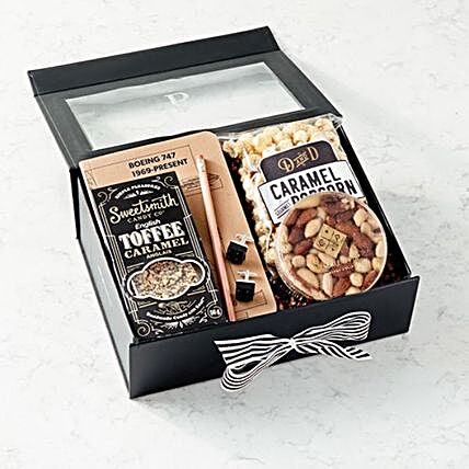 Mixed Nuts And Caramel Popcorn Hamper:Send Bhai Dooj Gift Hampers To Canada