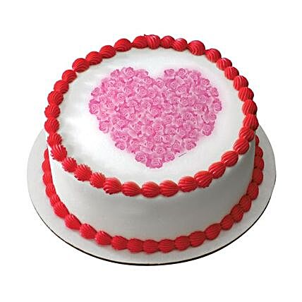 Romantic Roses Red Velvet Cake