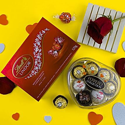 Chocolates And Rose For Valentine
