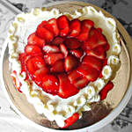 Eggless Heartshaped Strawberry Cake