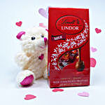 Teddy Bear And Lindt With Message Card Combo