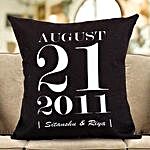 Personalized Important Date Cushion