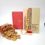 Crunchy Almonds 100gms And 2 Rakhis Combo