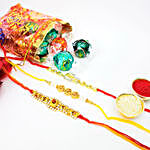 Lindt 10 Pieces And 3 Fancy Rakhis Combo