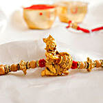 Traditional Golden Krishna Rakhi