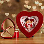 Red Heart Photo Frame And Jewellery Box