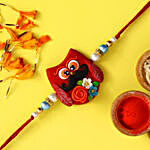 Maroon Owl Kids Rakhi And 15 Pcs Ferrero Rocher
