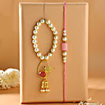 Pink Caged Bird Bracelet Style Lumba Rakhi Set