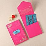 Pink Caged Bird Bracelet Style Lumba Rakhi Set