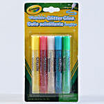 Set Of 4 Multicoloured Diyas With Crayola Glitter Crayons