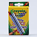 Set Of 4 Multicoloured Diyas With Crayola Glitter Crayons