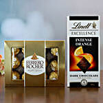 Ferrero Rocher And Lindt Intense Orange Chocolate