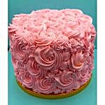 Pink Rose Swirl Red Velvet Cake