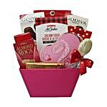 V Day Special Delectable Treats Gift Basket