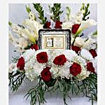 Mixed Flowers Basket Touching Tribute