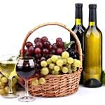 Wine And Grapes Basket