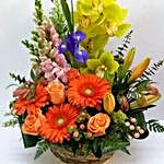 Beautiful Mixed Flowers Basket