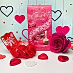 Happy Valentines Day Chocolates And Red Rose Gift