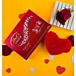 V Day Heart With Lindt Lindor And Rose